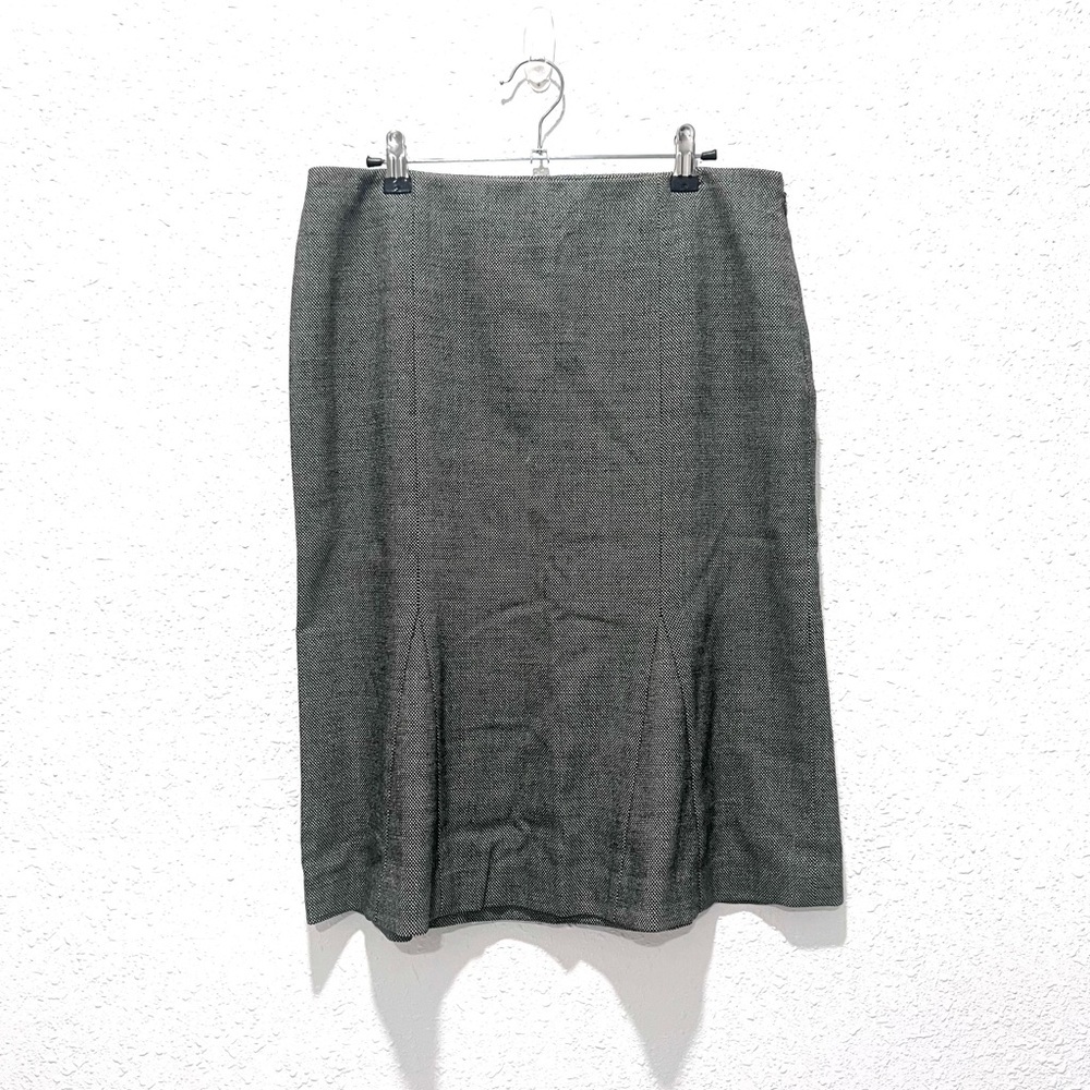 Theory Gray Pencil Midi Skirt for Work 6‎